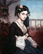 unknow artist Oriental Lady France oil painting artist
